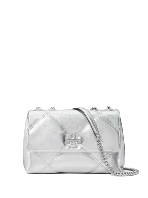 Tory Burch small Kira metallic diamond-quilted convertible shoulder bag 158772040 - 0