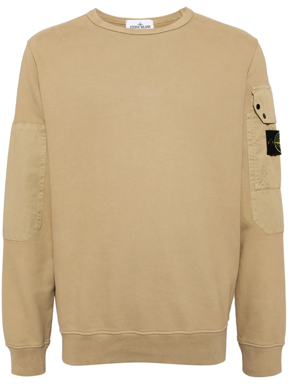 Stone Island Katoenen sweater met Compass-logopatch Bruin
