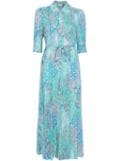 Rixo patchwork-print maxi dress - Blue