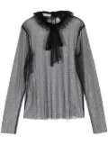 Philosophy Di Lorenzo Serafini point d'esprit tulle blouse - Black
