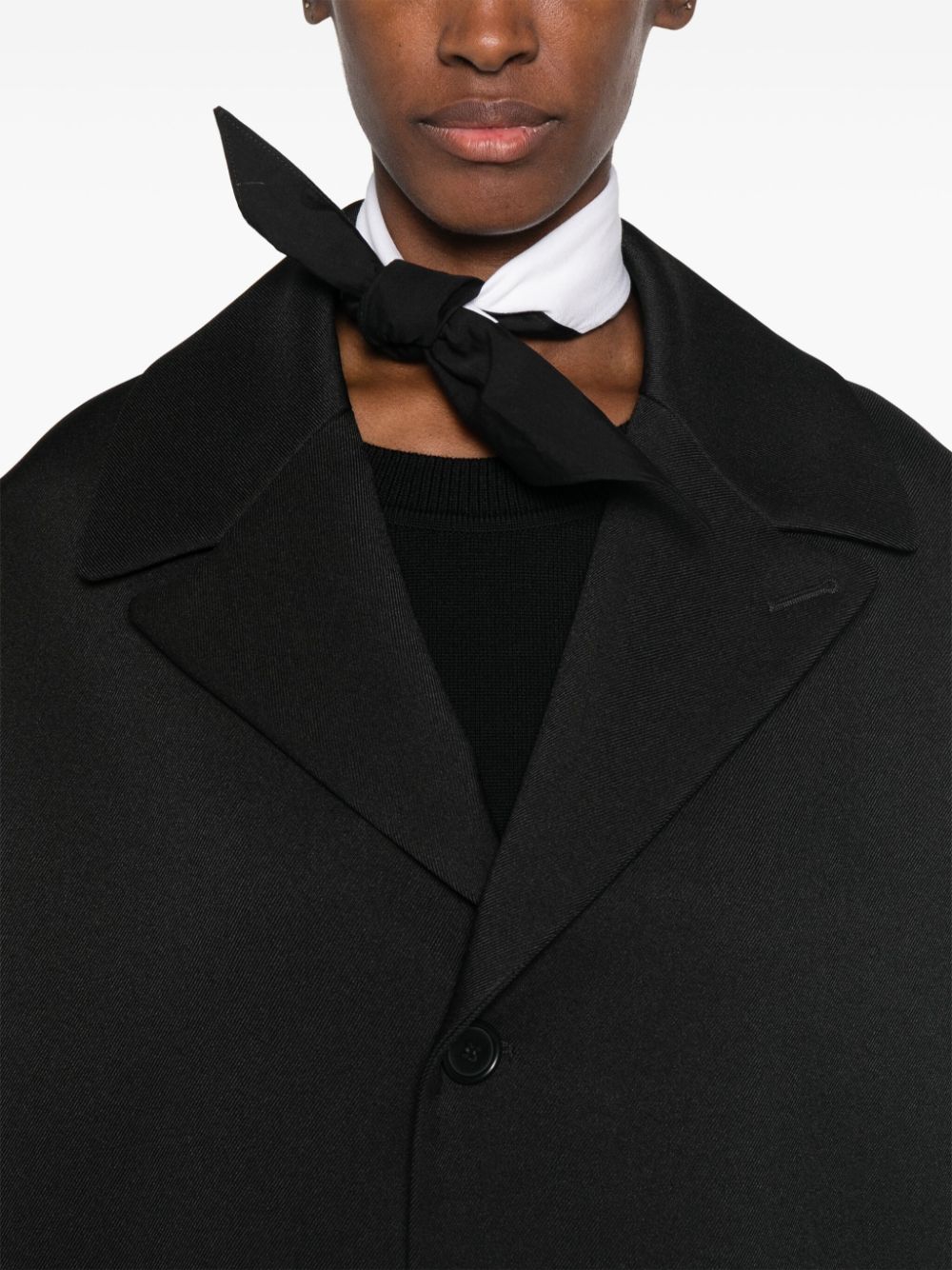 Shop Mm6 Maison Margiela Single-stitch Coat In Black