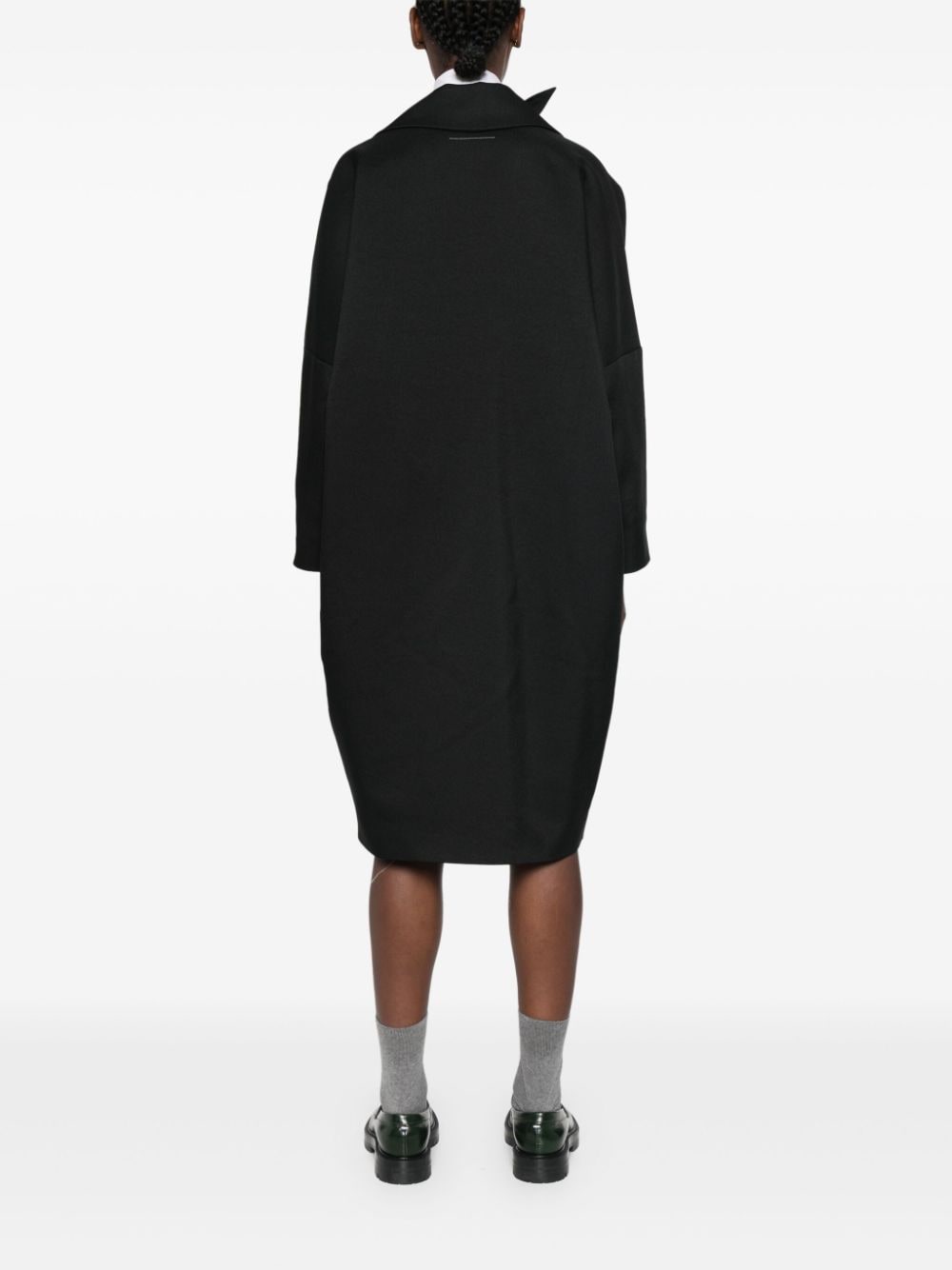 Shop Mm6 Maison Margiela Single-stitch Coat In Black