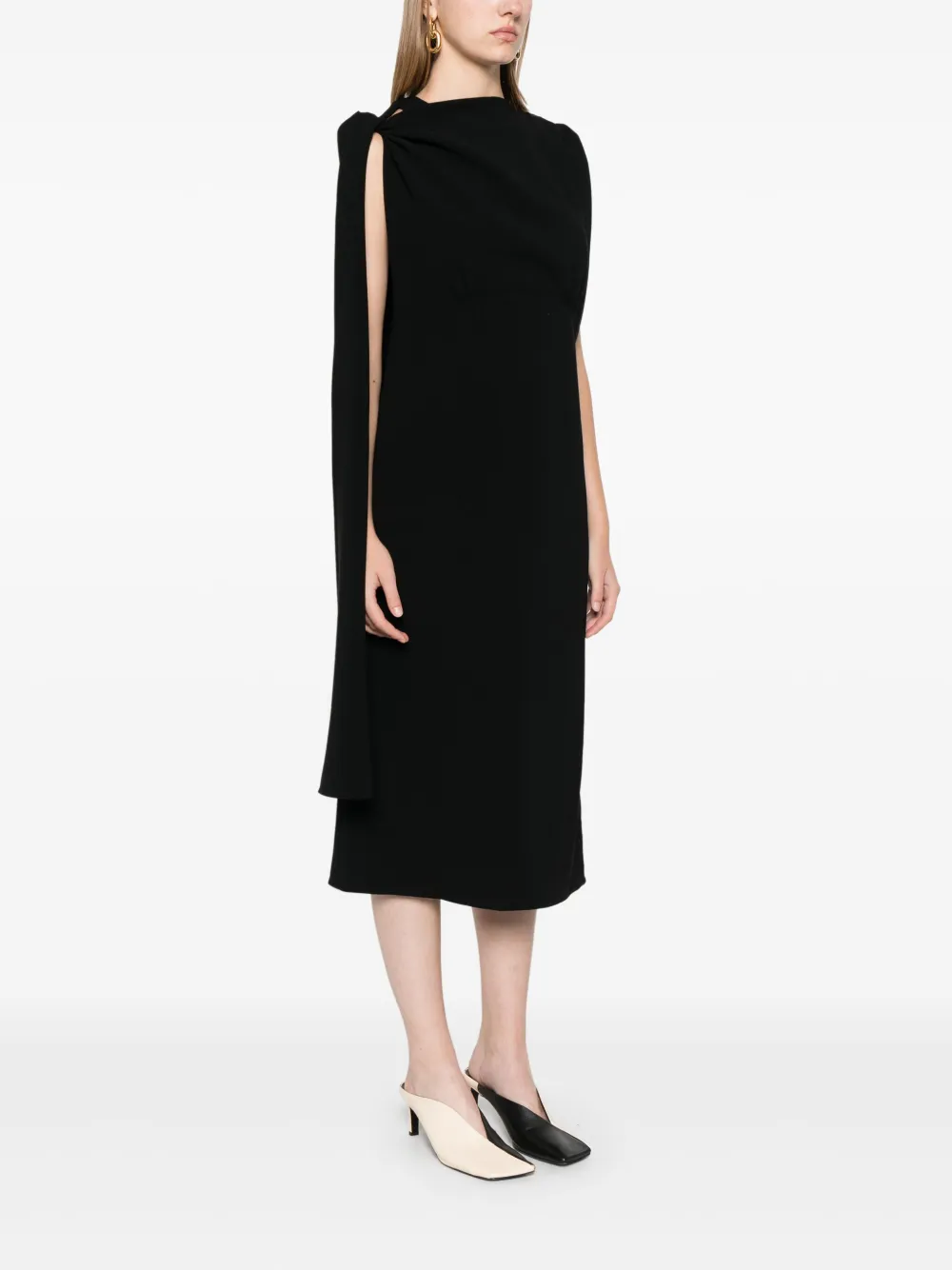Proenza Schouler Maude midi-jurk Zwart