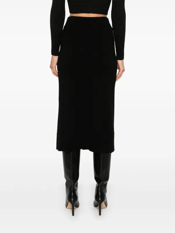 ワンピース PAROSH Women Mid Skirts GRADIENT D722511 013 237004 Black P.A.R.O.S.H. Layered Detail Midi Skirt | Black | FARFETCH