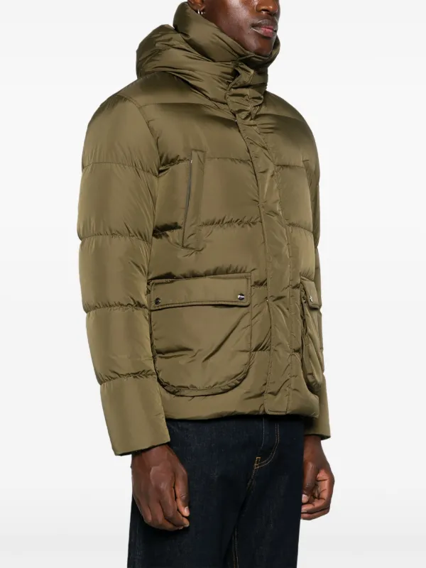 Herno フーデッド パデッドジャケット | グリーン | FARFETCH JP