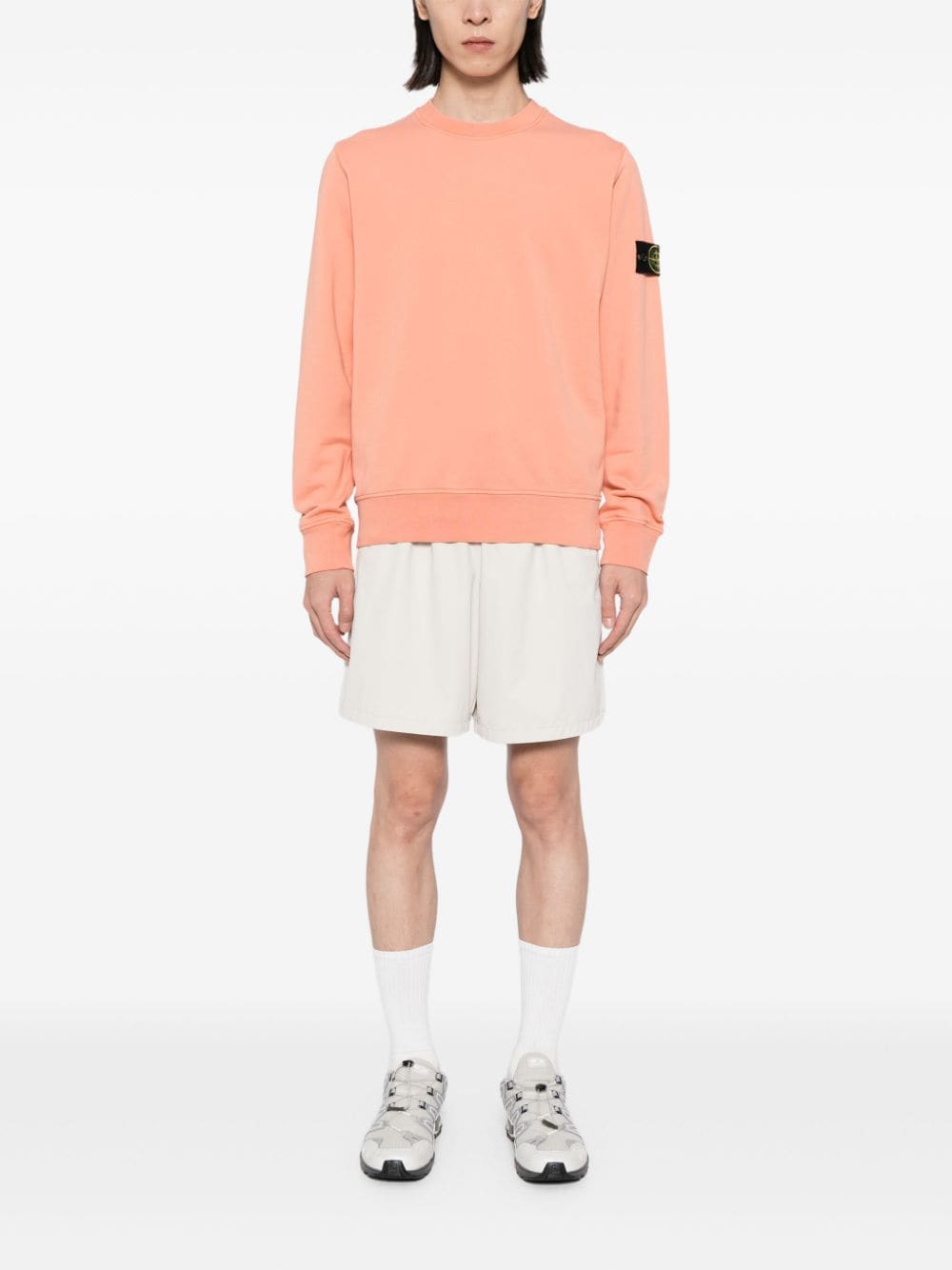 Stone Island Sweater met Compass-logopatch - Roze