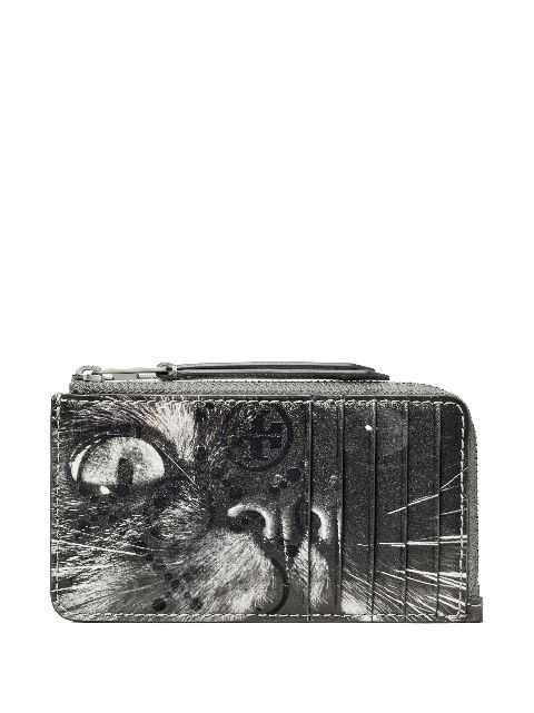 Tory Burch T-monogram cat-print cardholder Women