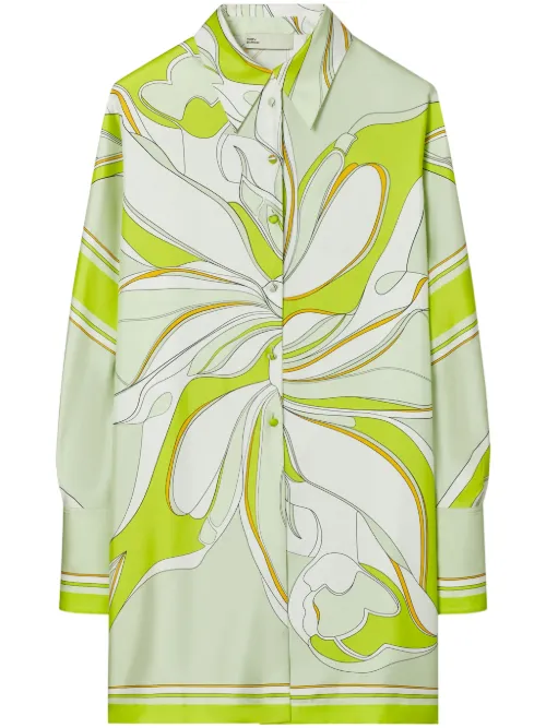 Chemise en soie à fleurs - Tory Burch - Modalova