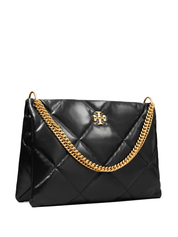 ショルダーバッグ・ポシェット TORY BURCH BLACK LEATHER KIRA SHOULDER BAG Tory Burch Kira diamond-quilted Shoulder Bag | Black | FARFETCH