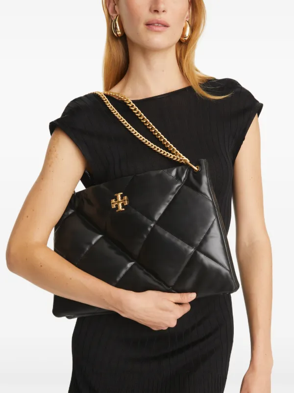 Tory Burch Kira diamond-quilted Shoulder Bag | Black | FARFETCH