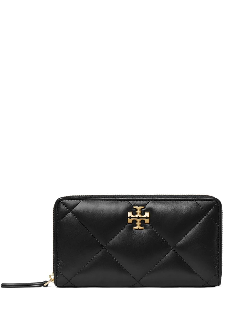 Tory Burch Kira diamond quilt zip continental wallet - Nero