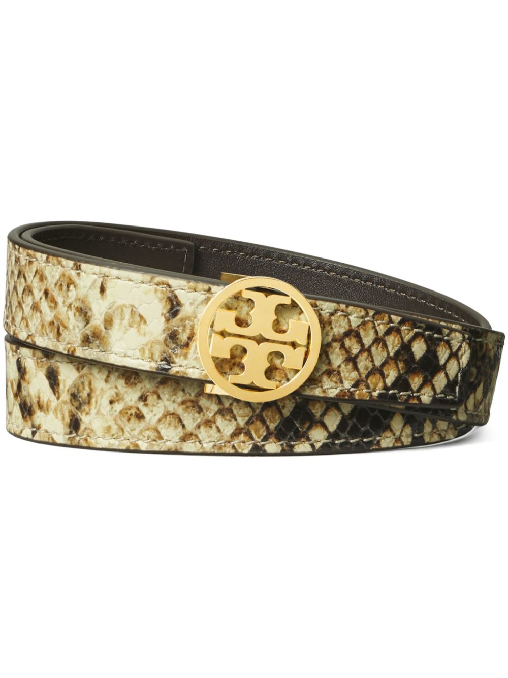 Miller snakeskin-print belt