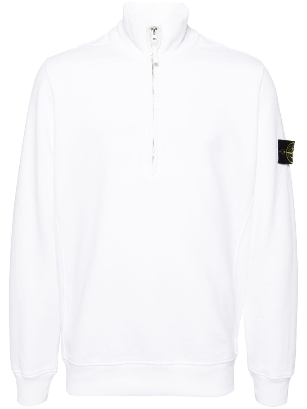 Stone Island compass badge cotton sweatshirt - White