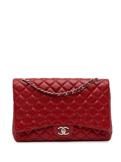 HOT SALE CHANEL 2010-2011 Maxi Classic Caviar Double Flap shoulder bag Women