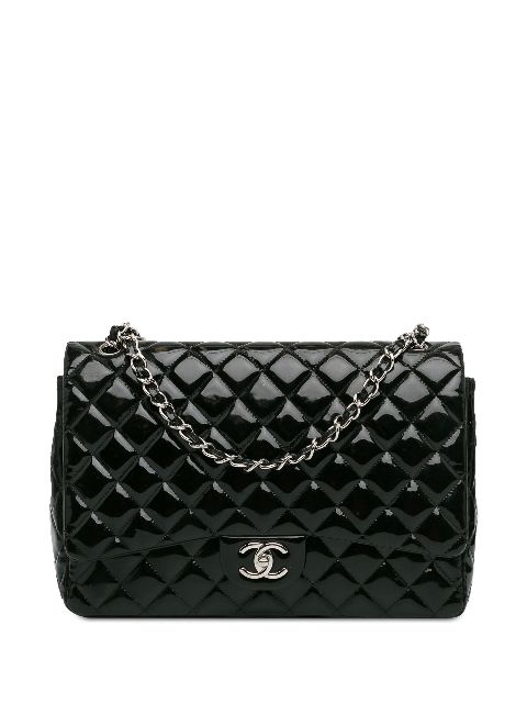 HOT SALE CHANEL 2011 Maxi Classic Patent Double Flap shoulder bag Women