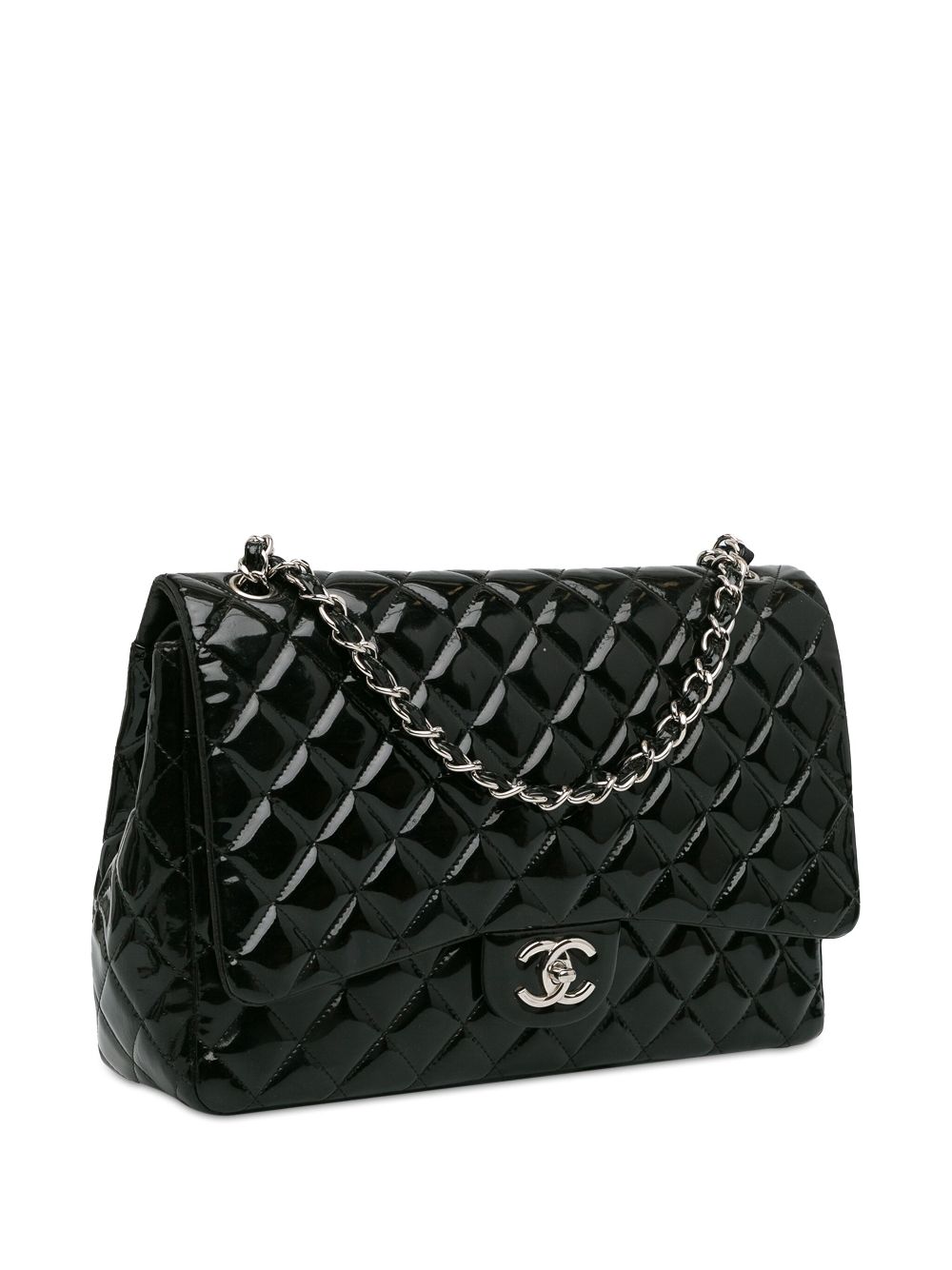 CHANEL 2011 Maxi Classic Patent Double Flap shoulder bag Women