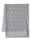 Emporio Armani lurex-detail scarf - Black