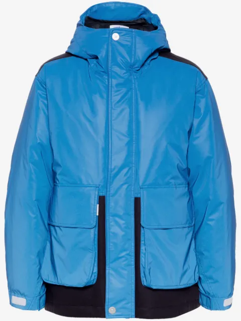 Stone Island chamarra capitonada con logo estampado