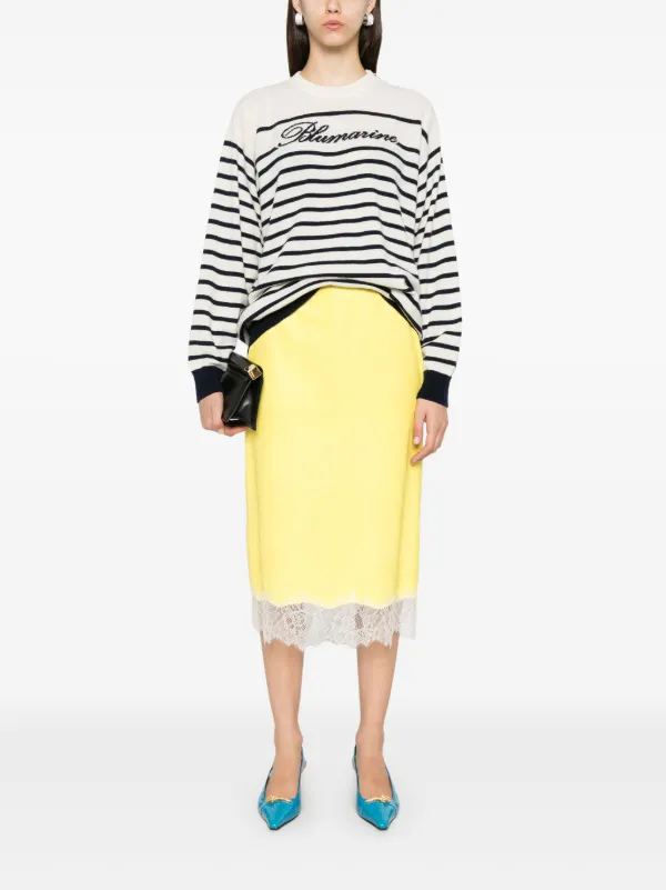 Blumarine ロゴ プルオーバー | ニュートラル | FARFETCH JP