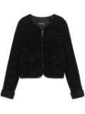 Emporio Armani lurex sequinned jacket - Black