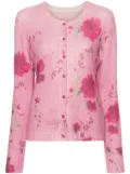 Blumarine rose-jacquard cardigan - Pink