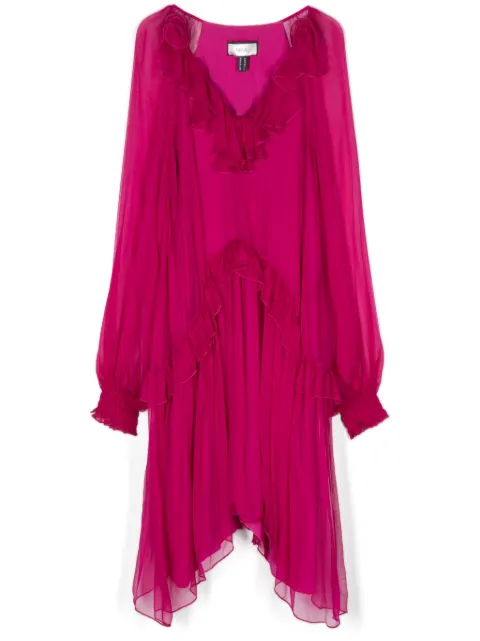 NISSA vestido midi con apliques florales