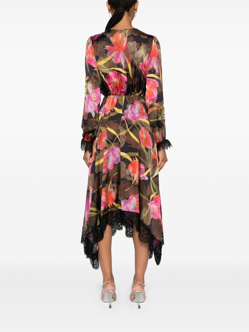 NISSA FLORAL-PRINT MIDI DRESS 