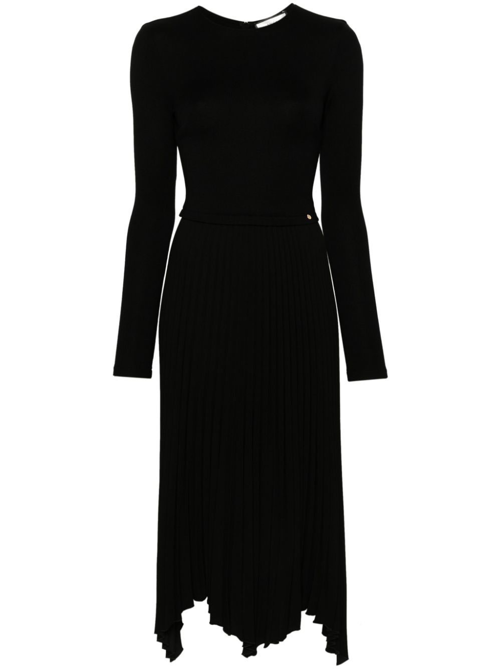 NISSA logo-plaque midi dress - Black