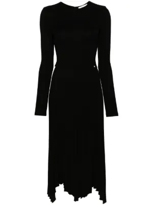 16Arlington feather-trim one-shoulder Dress | Black | FARFETCH AU