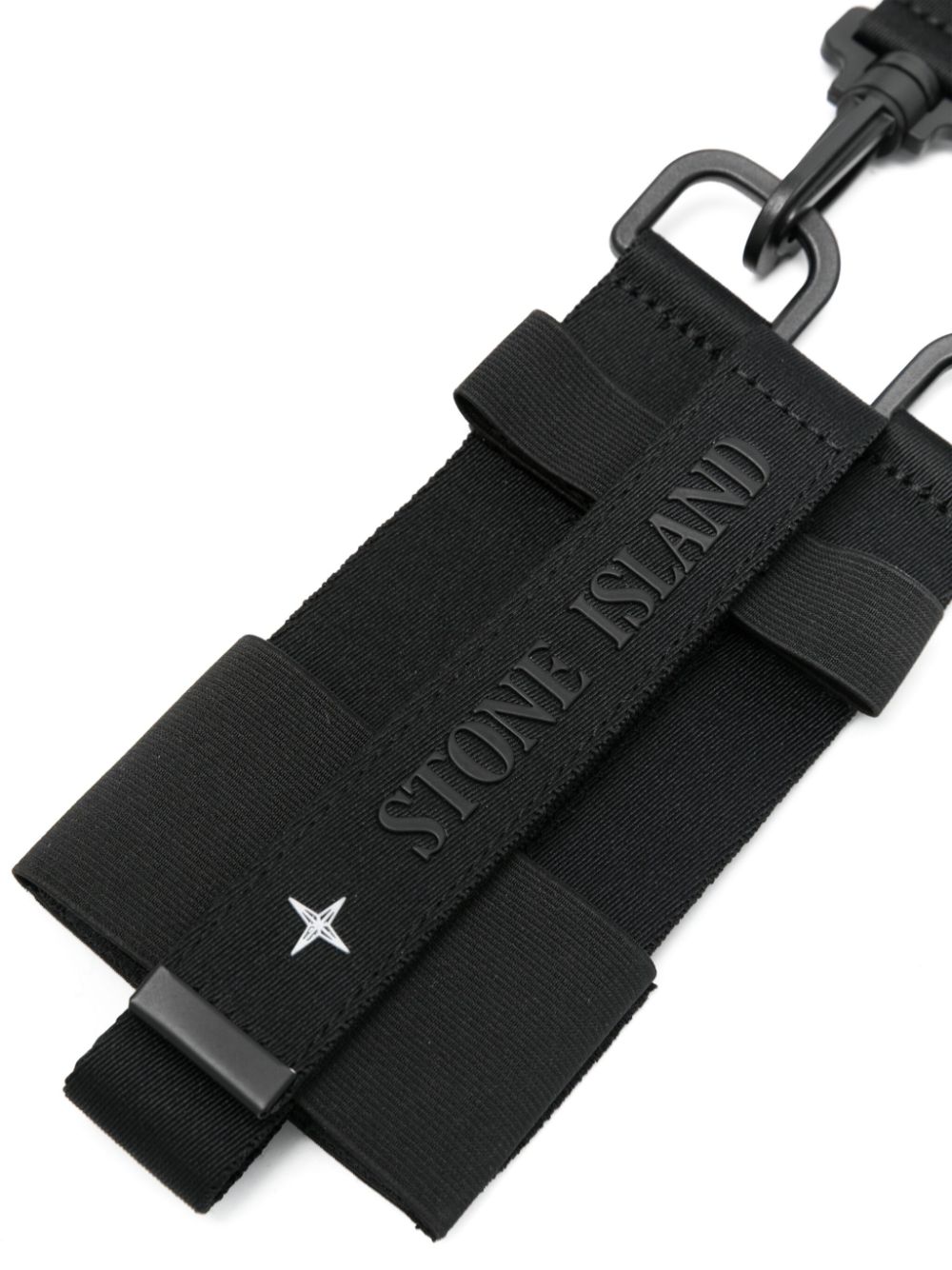 Stone Island logo-jacquard phone case - Zwart