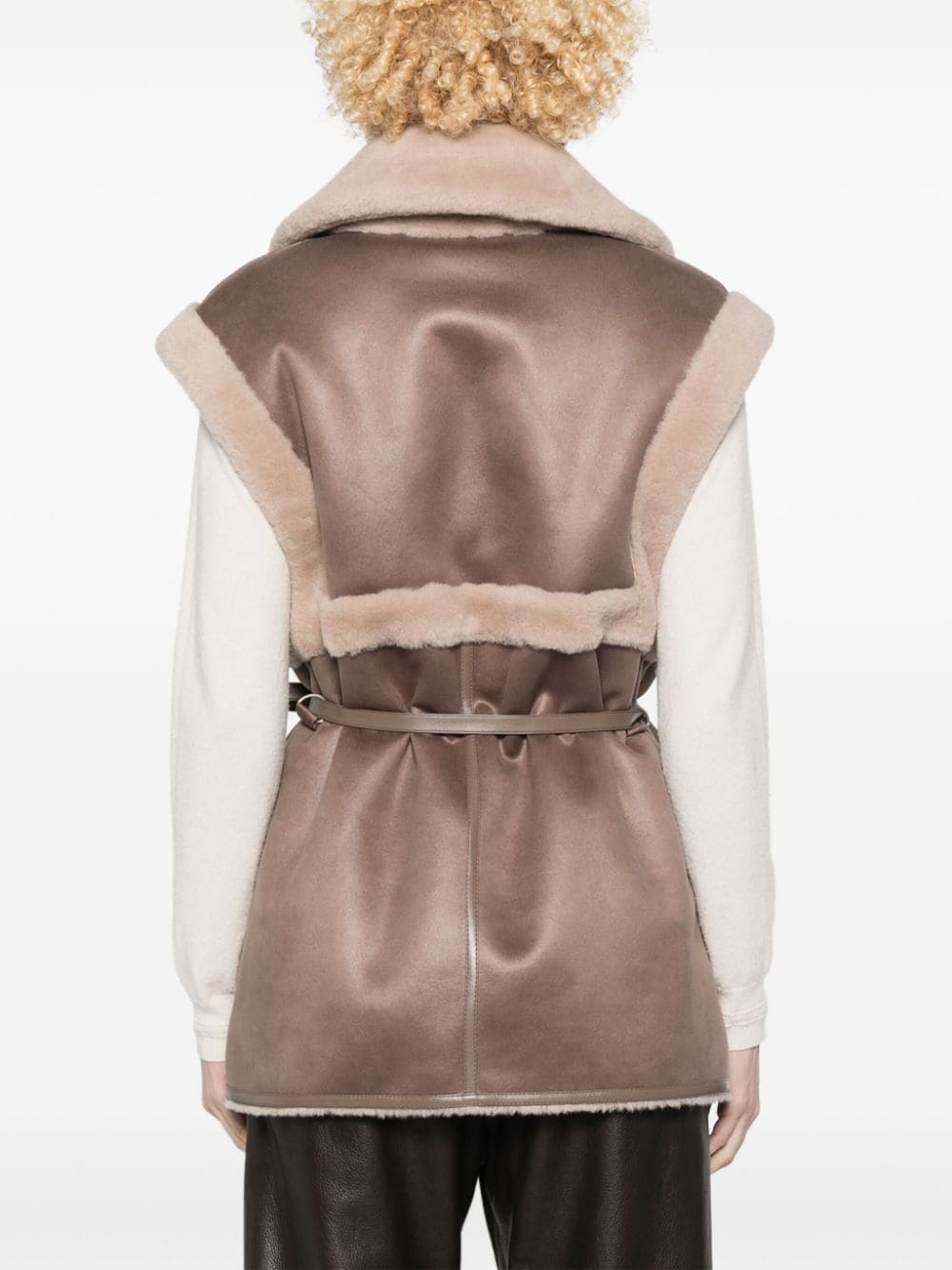 Shop Urbancode Belted Gilet Coat In 褐色