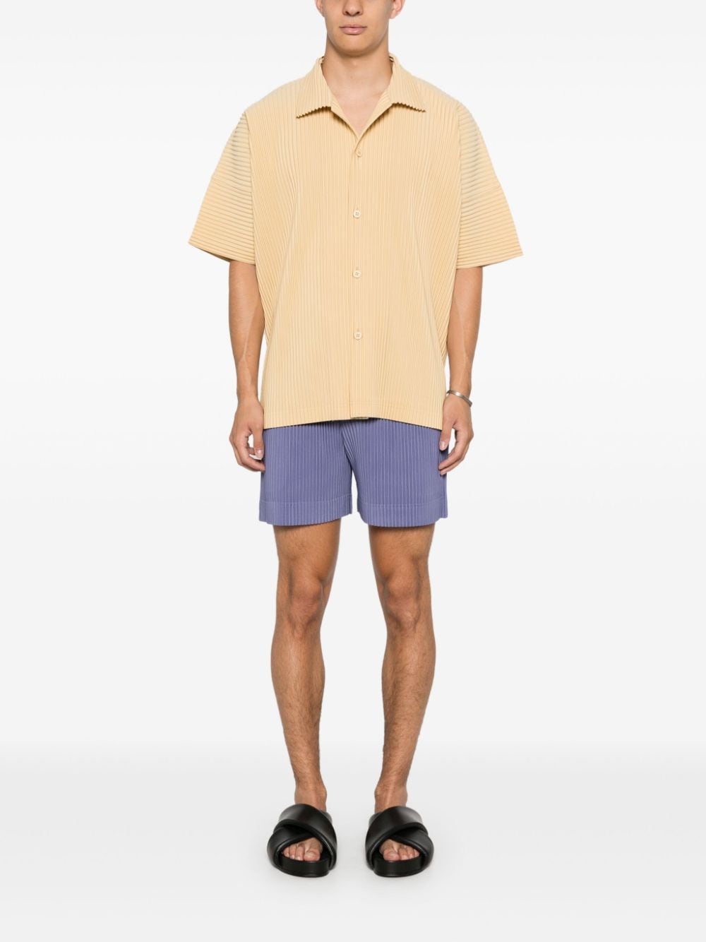 Homme Plissé Issey Miyake MC July shirt - 42 VANILLA BEIGE