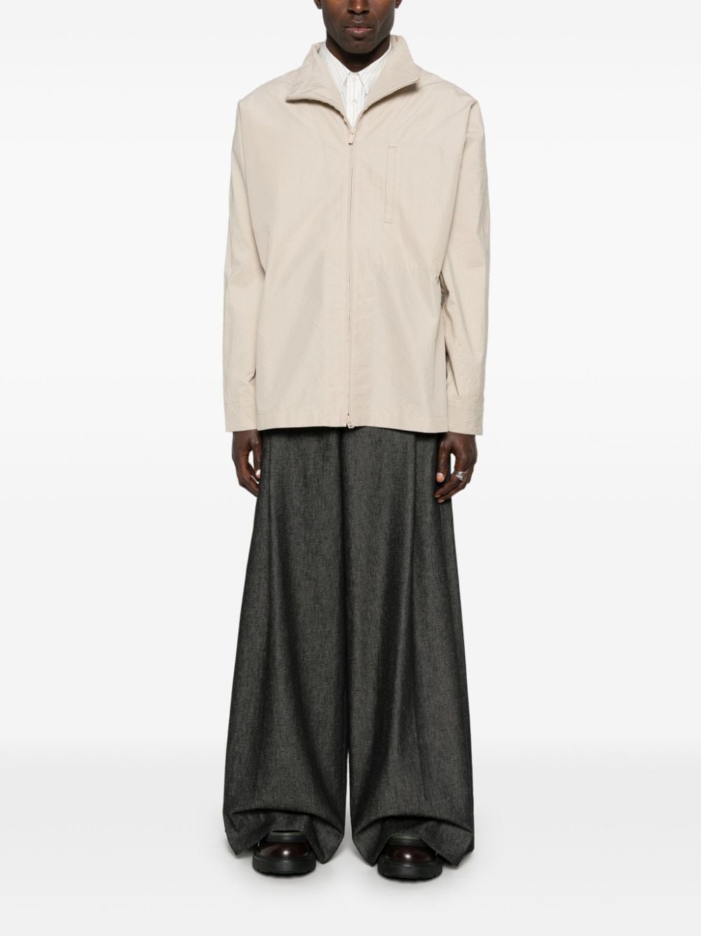 Shop Issey Miyake Blank Shirt In Neutrals