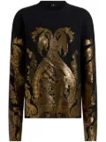 ETRO metallic-print jumper - Black