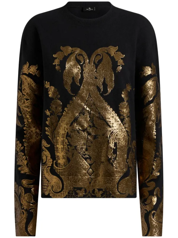 ERI様 ETRO メタリックプリント セーター | ブラック | FARFETCH JP