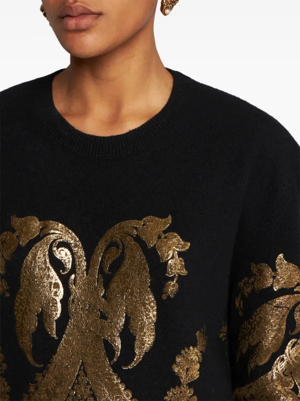 ETRO メタリックプリント セーター | ブラック | FARFETCH JP