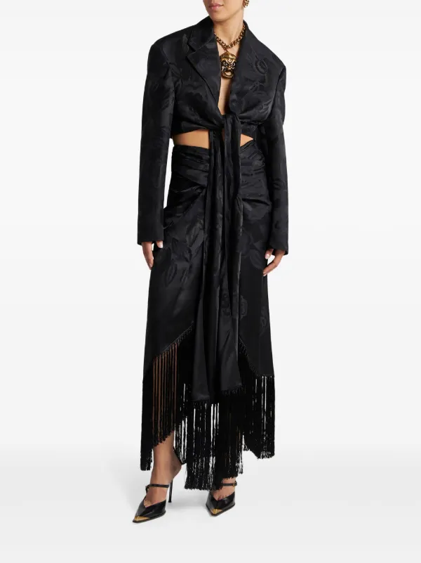 ETRO Jacquard Cropped Jacket | Black | FARFETCH