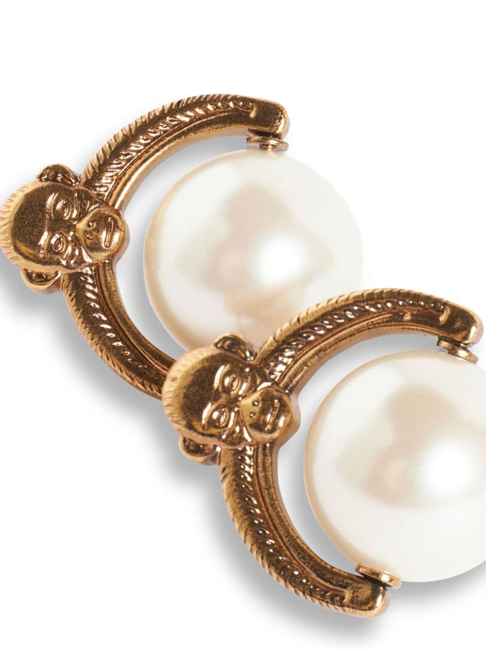 ETRO Monkey pearl earrings - Goud