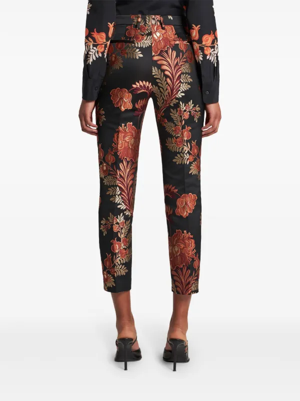 【送料&関税込】Etro Printed Trouser Etro Tailored Cotton Printed Trousers in Red