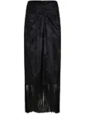 ETRO fringed jacquard maxi skirt - Black