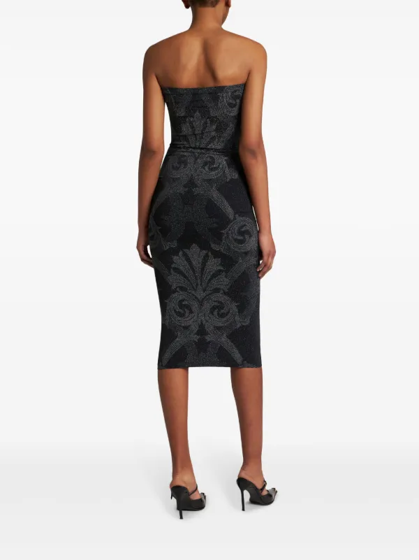 ETRO x Wolford metallic-jacquard Midi Dress | Black | FARFETCH