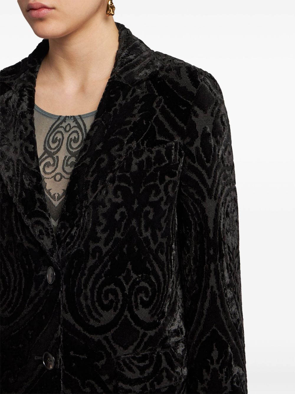 ETRO velvet jacquard coat Women