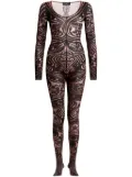 ETRO Paisley Tattoo bodysuit - Red