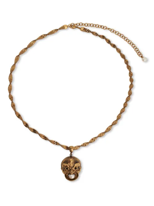 ETRO collier à pendentif logo - Or - ETRO - Modalova