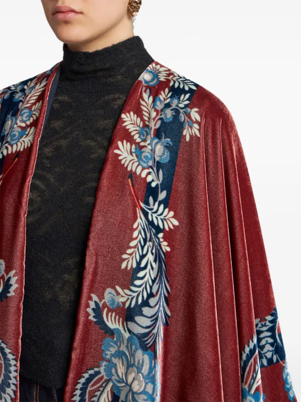 ETRO ペイズリー ケープ | レッド | FARFETCH JP