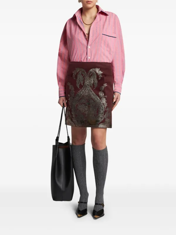 ETRO メタリック ミニスカート | レッド | FARFETCH JP