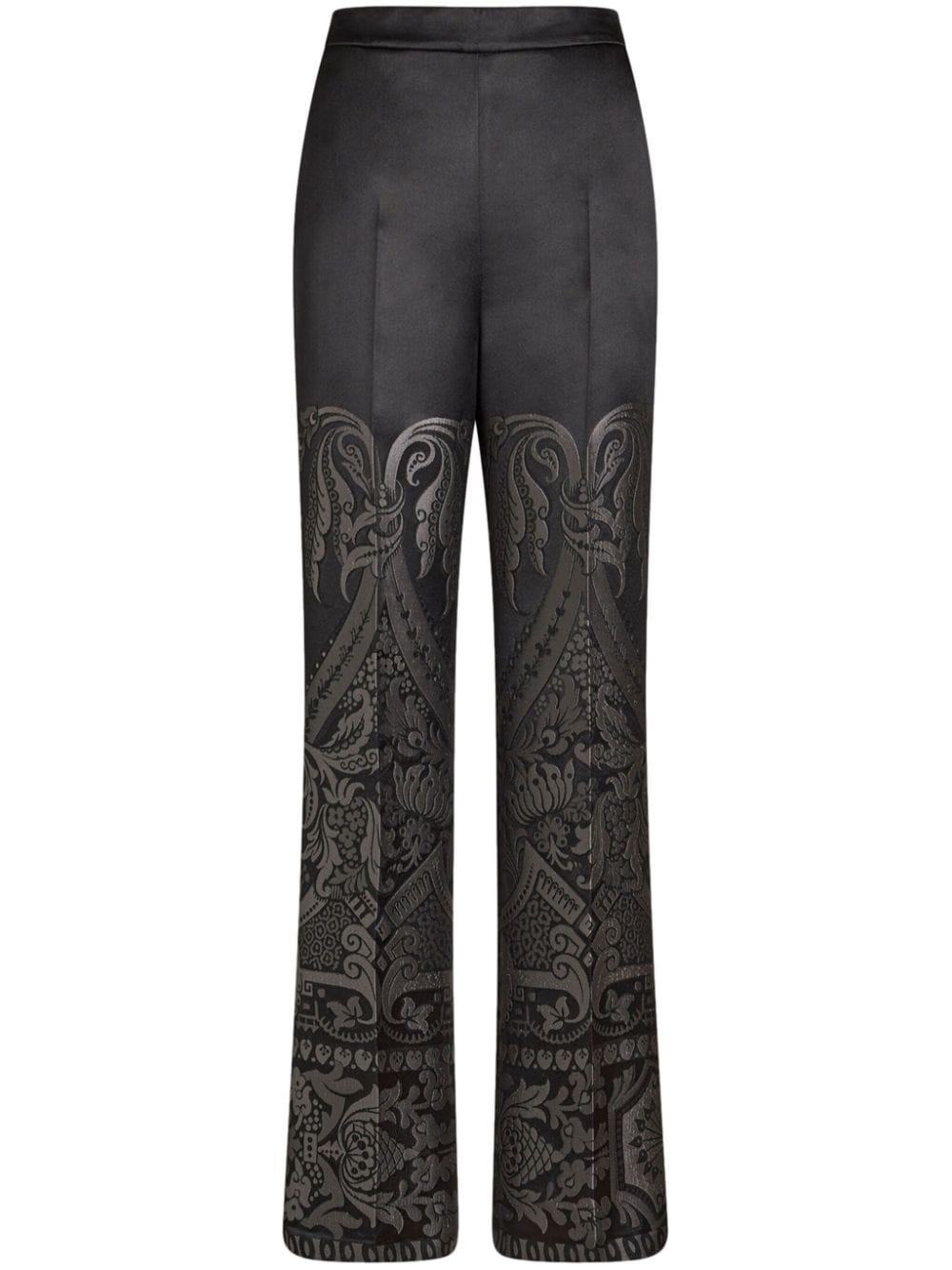 jacquard silk palazzo trousers