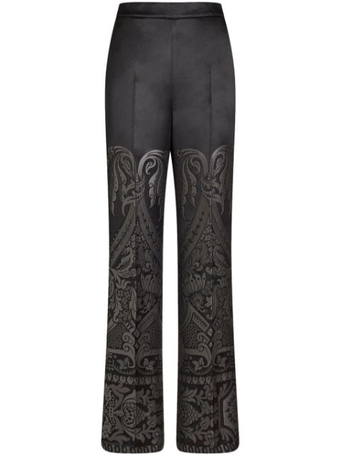 ETRO jacquard silk palazzo trousers Women