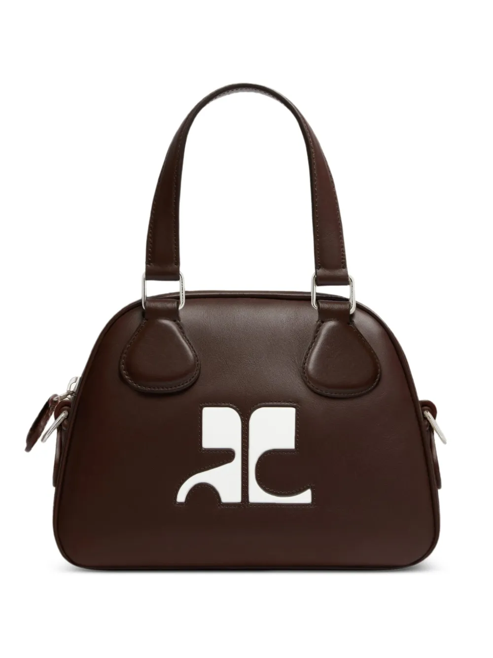 Courrèges Reedition kleine Bowlingtas Bruin