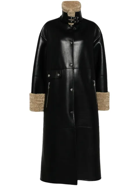 Nanushka faux-shearling-trim coat Women